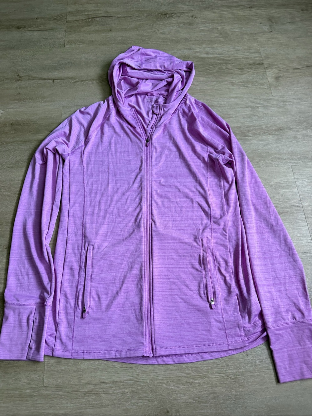 Athleta Pacifica Illume UPF Purple Zip Up Relaxed Jacket Size Medium Tall